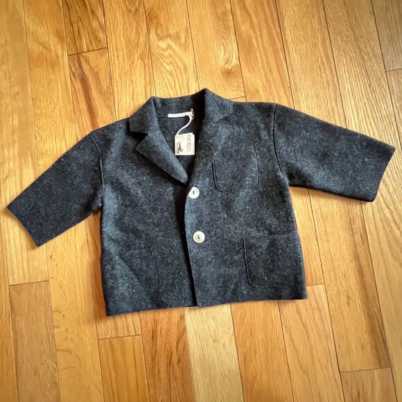 Felted Jacket with Pockets, 18 to 24 months, Tane Organics, 60% alpaca, 40% wool - Picture 2 of 12
